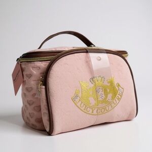 Juicy Couture Blush Pink Heart Cosmetic Case bag